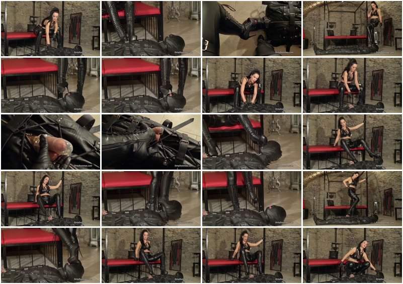 Fetish Liza starring in Bagged Leather Boot Worm - DirtyDommes (HD 720p)