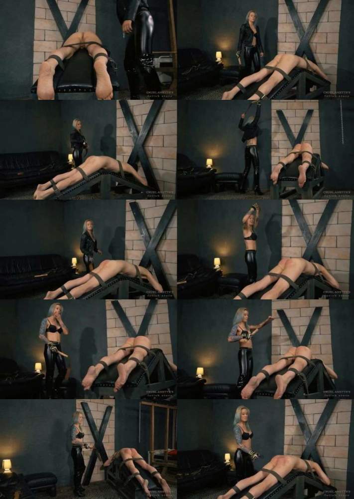 Spanked With Leather Straps - CruelAnettes (SD 480p)