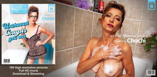 Chachi (58) starring in Cougar Chachi getting her unshaved pussy wet in the bathroom - Mature.nl (FullHD 1080p)