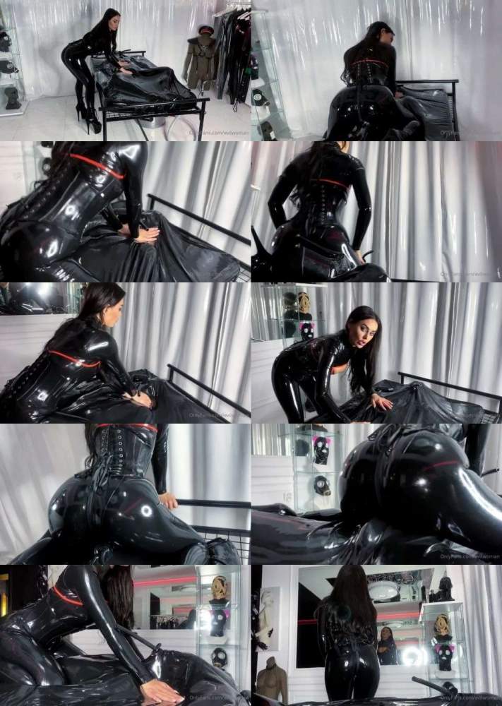 Latex Tease Erotic Smothering With My Body Covered In Rubber - EvilWoman (HD 720p)