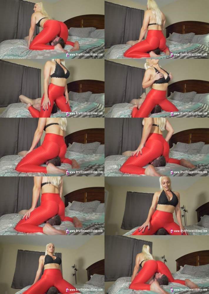 Macy, Macy Cartel starring in Face Sits Fluffy In Sexy Red Leggings - BratPrincess.us (UltraHD 4K 2160p)