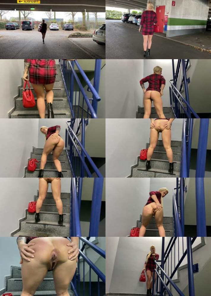 Devil Sophie starring in Staircase crash in the parking garage - that was a mess - ScatShop (UltraHD 4K 2160p / Scat)