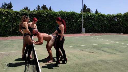 4 Cocks For One Slave On The Tennis Court - LadyPerse (FullHD 1080p)