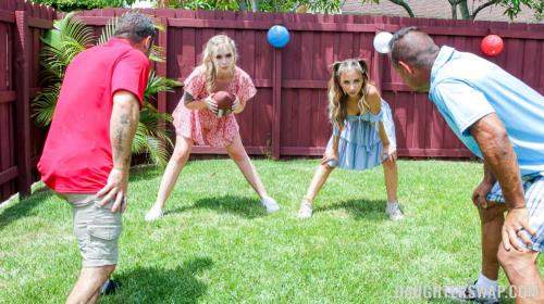 Macy Meadows, Krissy Knight starring in Football Brings Us Close - DaughterSwap, TeamSkeet (SD 480p)