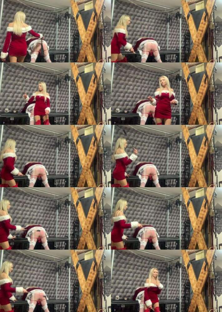 Sissy Gets More Christmas Whip And Crop - LadyDarkAngelUk (FullHD 1080p)
