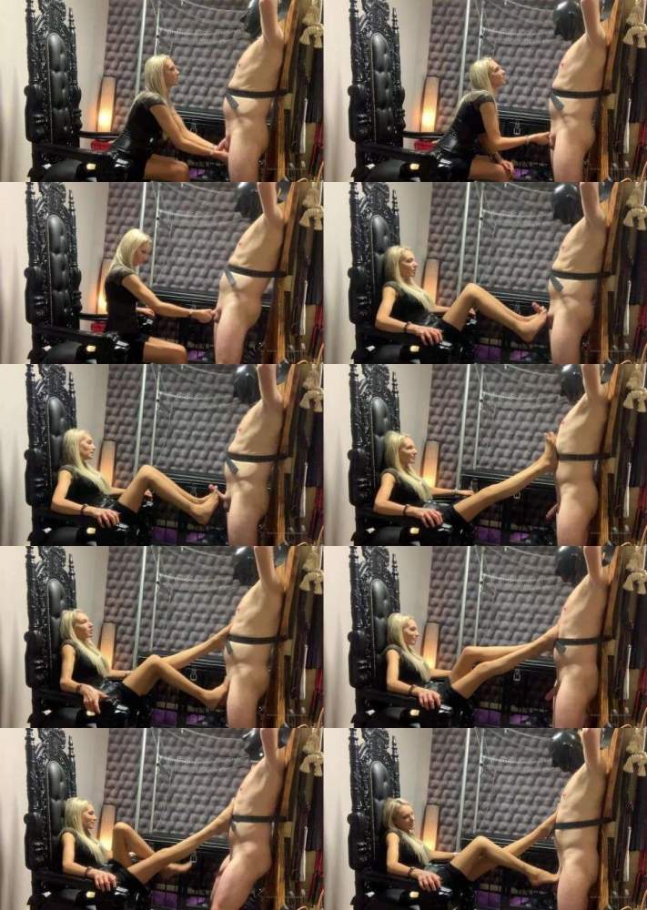 Bare Foot Teasing Of The Cock In Between The Ball Busting - LadyDarkAngelUk (FullHD 1080p)