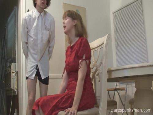 Clare Fonda starring in Mom Clare Spanks Her Son In Kitchen - ClareSpanksMen (FullHD 1080p)