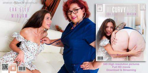 Eva Elle (23), Mirjam (51) starring in Hot young Eva Elle gets a kinky checkup from curvy mature nurse Mirjam - Mature.nl (FullHD 1080p)