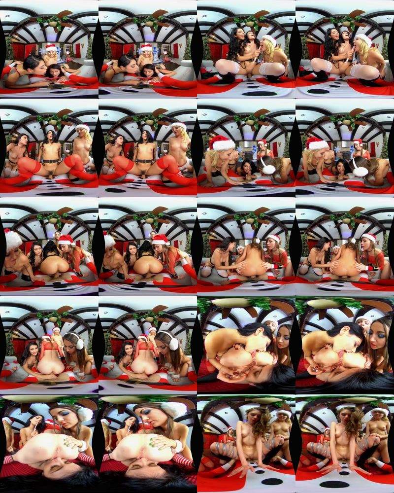 Gina Valentina, Adria Rae, Elena Koshka, Aaliyah Love, Alex Blake, Lily Adams starring in Christmas Bonus - Remastered - WankzVR (UltraHD 4K 3456p / 3D / VR)