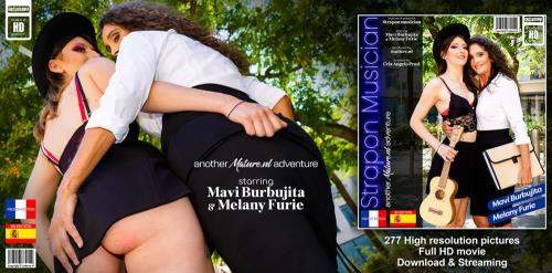 Mavi Burbujita (EU) (52), Melany Furie (24) starring in Spanish MILF Mavi Burbujita does hot young skinny French Melany Furie with a strapon - Mature.nl (FullHD 1080p)