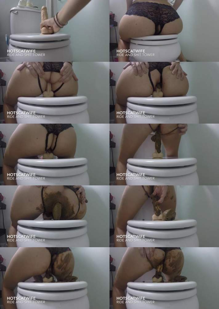 HotScatWife starring in RIDE and SHIT TOWER - ScatShop (FullHD 1080p / Scat)