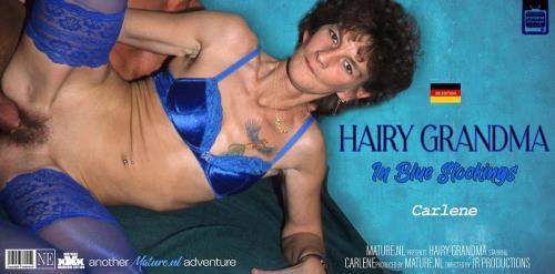 Carlene (52) starring in Hairy grandma Carlene gets fucked while wearing blue stockings - Mature.nl (SD 576p)