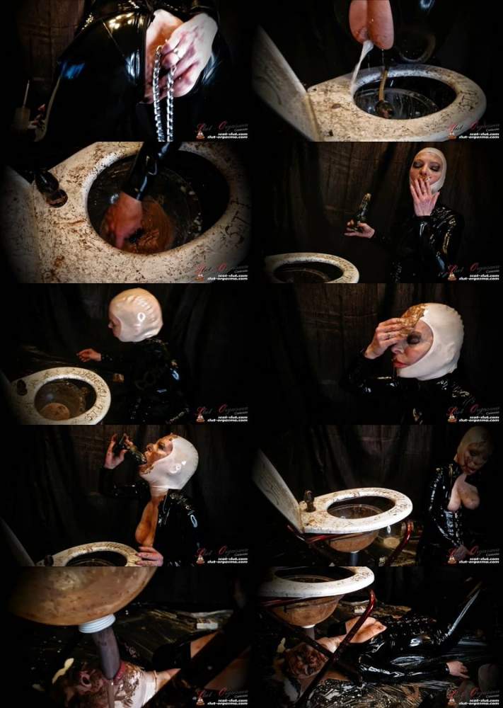 SlutOrgasma starring in Extreme shit and puke swallowing toilet slave - ScatShop (FullHD 1080p / Scat)