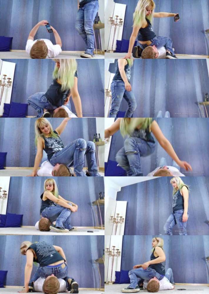 Bratty Jenny-Nina starring in This Jeans Facesitting Session Is His Doom - BossGirls (FullHD 1080p)