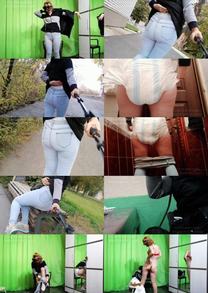 Modelnatalya94 starring in Olga Walks In Jeans With A Diaper - ScatShop (FullHD 1080p / Scat)