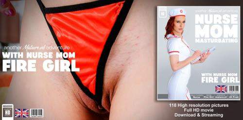 Fire Girl (41) starring in British nurse Fire Girl is a skinny cougar who loves to play with her shaved pussy - Mature.nl (FullHD 1080p)