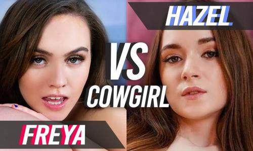 Hazel Moore, Freya Parker starring in Cowgirl Showdown Freya Parker vs Hazel Moore - Third Base, SLR (UltraHD 4K 4000p / 3D / VR)