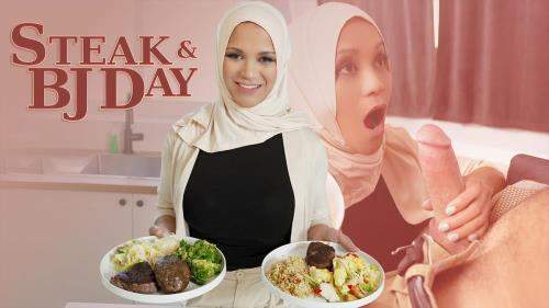 Jazmine Cruz starring in Steak and Blowjob Day - HijabMylfs, MYLF (FullHD 1080p)