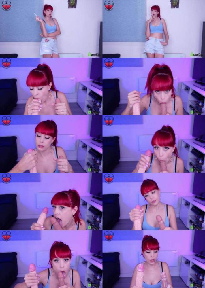 Candystart starring in Smoking Sucking and comparing two cocks (FullHD 1080p)