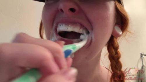 Adora bell starring in Teeth Brushing in Braids (FullHD 1080p)