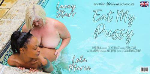 Lacey Starr (EU) (56), Lola Marie (EU) (31) starring in Big breasted mature lesbian Lacey Starr & hot ebony Lola Marie eat each other's pussies - Mature.nl (FullHD 1080p)