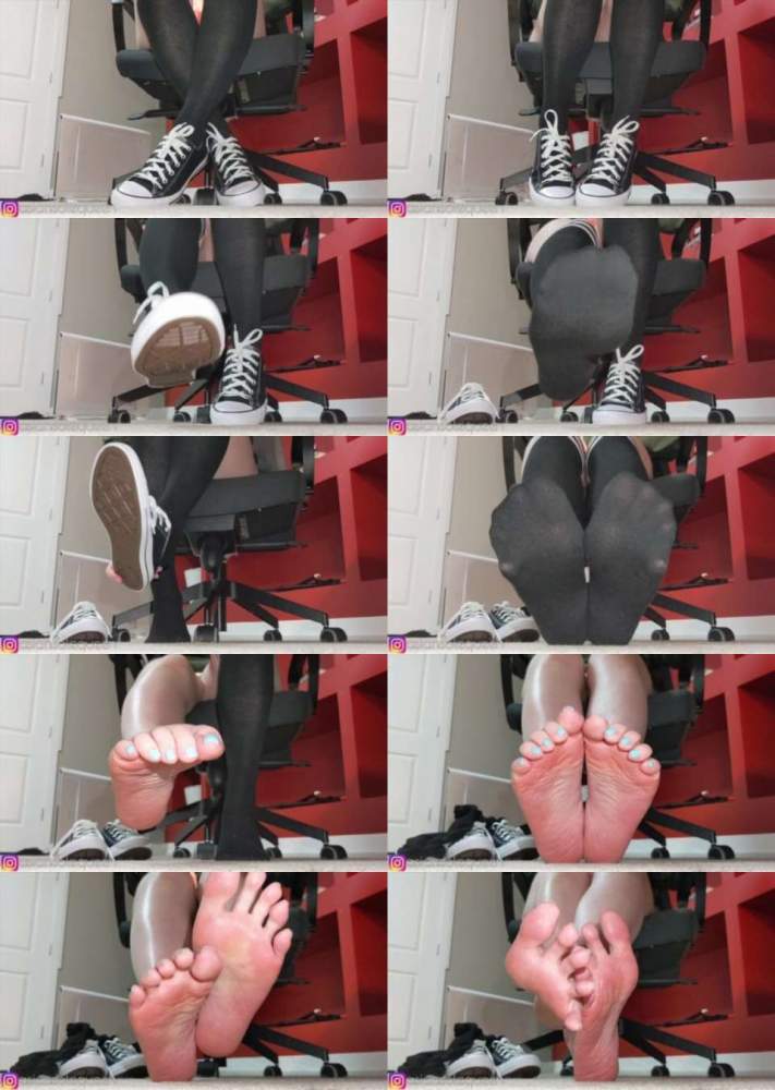 asiansolequeen starring in Under the desk humiliation JOI with converse and thigh high sock removal (FullHD 1080p)