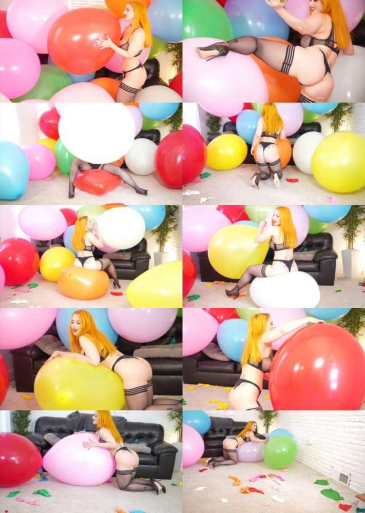 Galas Balloons and Fetish Clips starring in Galas Looner 36 Balloons Mass Pop amp Masturbation (FullHD 1080p)