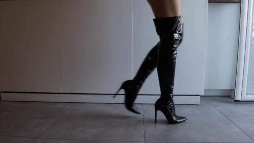 Divine Goddess Amber starring in Latex Boots Worship (HD 720p)