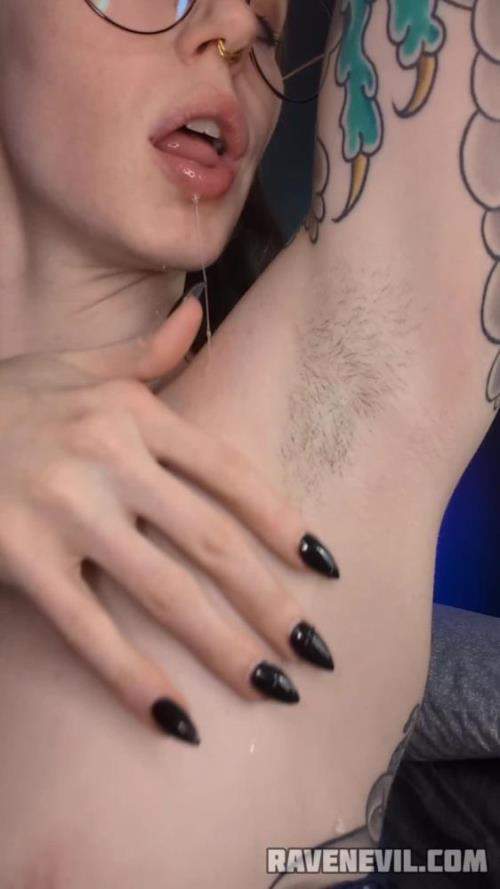 Raven Evil starring in Hairy Armpit Worship JOI (UltraHD 1920p)