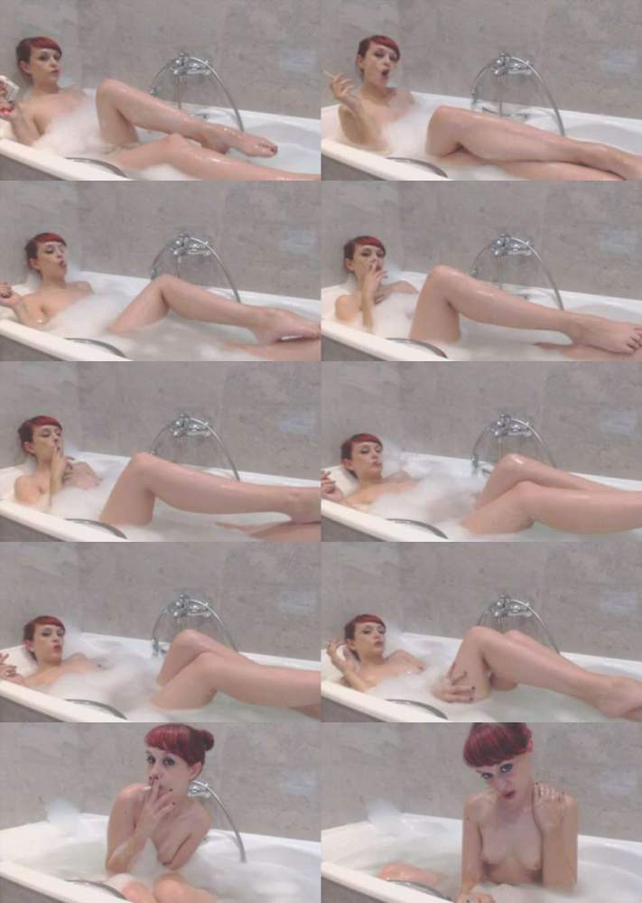 Candystart starring in Smoking in the bathtub. Foot worship (FullHD 1080p)