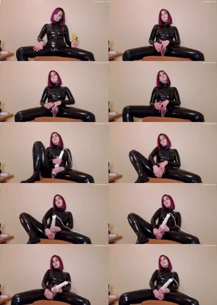 Nina Crowne starring in Smoking and Orgasming in My Latex Catsuit (HD 720p)